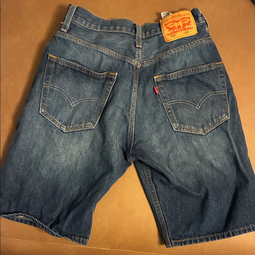 Levi's Men's Dark Blue Denim Jean Shorts